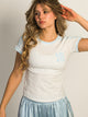 HARLOW HARLOW MIA TEE - HEATHER CLOUD - Boathouse
