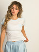 HARLOW HARLOW MIA TEE - HEATHER CLOUD - Boathouse