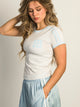 HARLOW HARLOW MIA TEE - HEATHER CLOUD - Boathouse