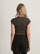 HARLOW HARLOW ESSENTIAL RIBBED BABY TEE - CHARCOAL - Boathouse