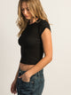 HARLOW HARLOW ESSENTIAL RIBBED BABY TEE - Boathouse