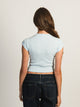 HARLOW HARLOW ESSENTIAL RIBBED BABY TEE - BLUE - Boathouse