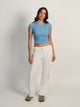 HARLOW HARLOW ESSENTIAL RIBBED BABY TEE - ELECTRIC BLUE - Boathouse