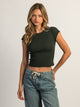 HARLOW HARLOW ESSENTIAL RIBBED BABY TEE - FOREST - Boathouse