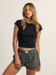 HARLOW HARLOW ESSENTIAL RIBBED BABY TEE - NAVY - Boathouse