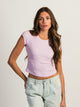 HARLOW HARLOW ESSENTIAL RIBBED BABY TEE - PURPLE - CLEARANCE - Boathouse