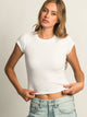 HARLOW HARLOW ESSENTIAL RIBBED BABY TEE - Boathouse