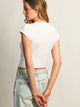 HARLOW HARLOW ESSENTIAL RIBBED BABY TEE - Boathouse