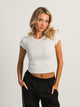 HARLOW HARLOW ESSENTIAL RIBBED BABY TEE - Boathouse