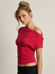HARLOW HARLOW SLOANE TEE - RUBY - Boathouse