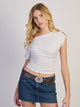 HARLOW HARLOW SLOANE TEE - MELANGE - Boathouse