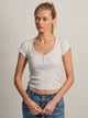 HARLOW HARLOW IRIS HENLEY TEE - MELANGE - Boathouse