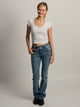 HARLOW HARLOW IRIS HENLEY TEE - MELANGE - Boathouse