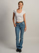 HARLOW HARLOW IRIS HENLEY TEE - MELANGE - Boathouse