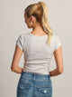 HARLOW HARLOW IRIS HENLEY TEE - MELANGE - Boathouse
