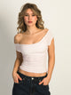 HARLOW CLAIRE TEE - BABY PINK