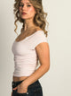 HARLOW CLAIRE TEE - BABY PINK