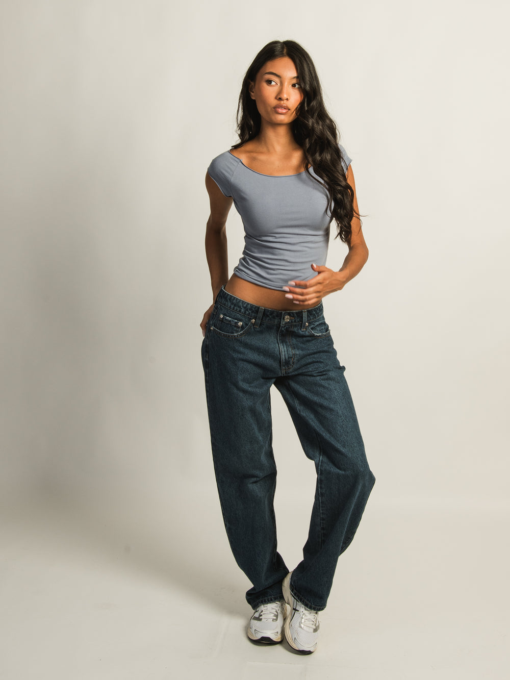 HARLOW CLAIRE TEE - DENIM