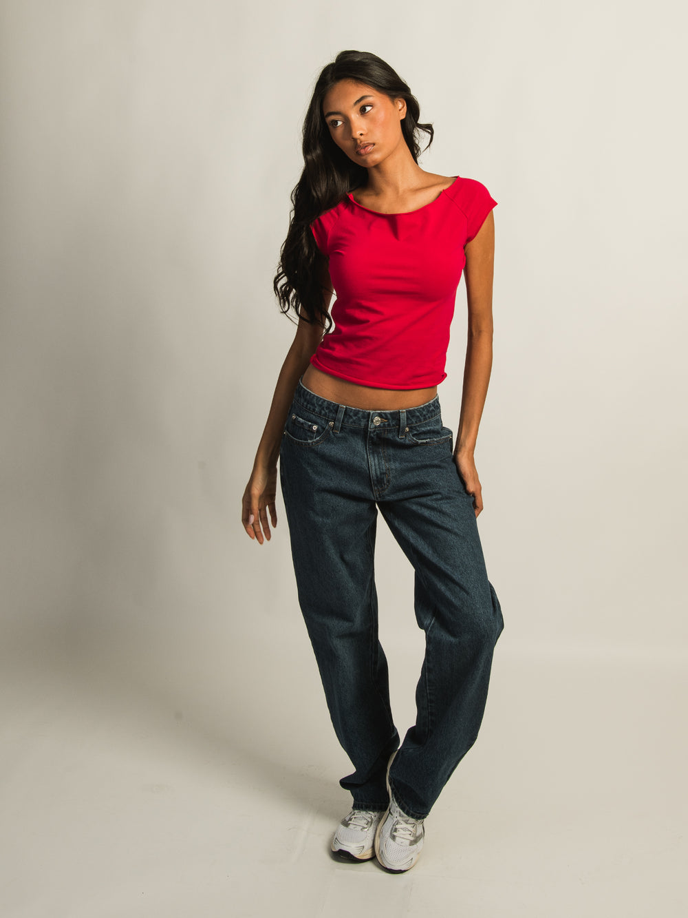 HARLOW CLAIRE TEE - PORT