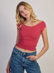 HARLOW HARLOW CLAIRE TEE - WASHED RED - Boathouse