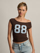 HARLOW CLAIRE TEE 88 - MARRON