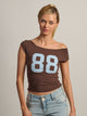 HARLOW HARLOW CLAIRE TEE 88 - BROWN - Boathouse