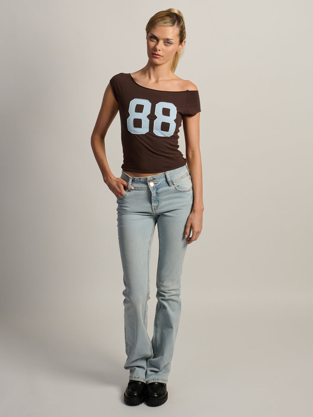 HARLOW CLAIRE TEE 88 - MARRON