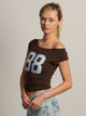 HARLOW CLAIRE TEE 88 - MARRON