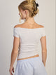 HARLOW HARLOW CLAIRE TEE - MELANGE - Boathouse