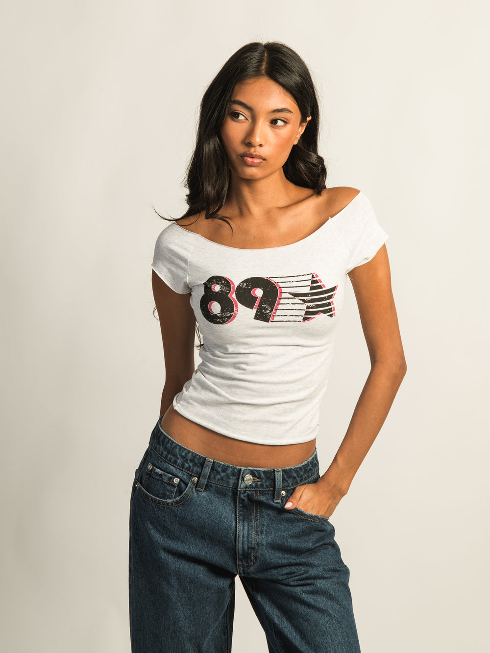 T-SHIRT IMPRIMÉ HARLOW CLAIRE -CLOUD