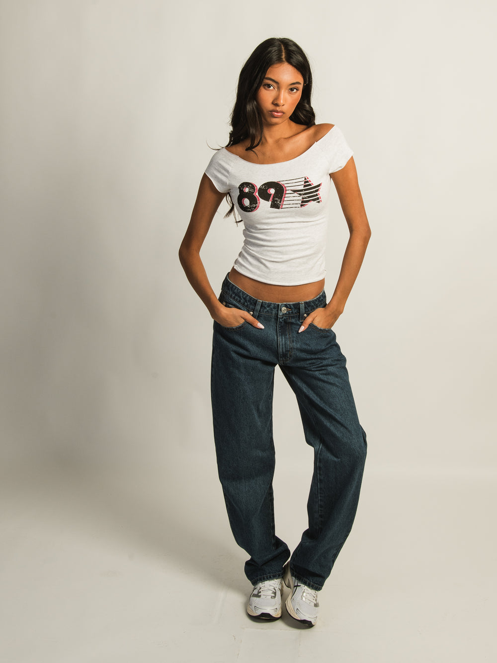 HARLOW CLAIRE PRINT TEE - CLOUD