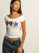 HARLOW HARLOW CLAIRE PRINT TEE - CLOUD - Boathouse