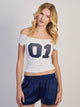 HARLOW CLAIRE TEE - WHITE