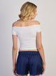 HARLOW CLAIRE TEE - WHITE