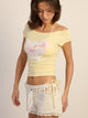 HARLOW HARLOW CLAIRE TEE - YELLOW - Boathouse