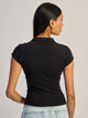 HARLOW SAWYER POLO TEE - BLACK