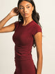 HARLOW HARLOW GIA TEE - BURGUNDY - Boathouse