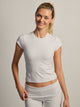 HARLOW GIA MELANGE TEE - CLOUD