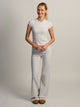 HARLOW HARLOW GIA MELANGE TEE - CLOUD - Boathouse