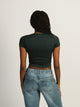 HARLOW HARLOW RIBBED SEAMLESS TEE - FOREST - CLEARANCE - Boathouse