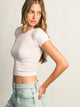 HARLOW HARLOW RIBBED SEAMLESS TEE - BABY PINK - Boathouse