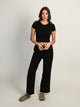 HARLOW HARLOW RIBBED SEAMLESS TEE - BLACK - Boathouse