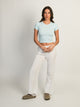 HARLOW HARLOW RIBBED SEAMLESS TEE - LIGHT BLUE - Boathouse