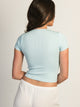 HARLOW HARLOW RIBBED SEAMLESS TEE - LIGHT BLUE - CLEARANCE - Boathouse