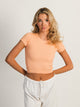 HARLOW HARLOW RIBBED SEAMLESS TEE - PEACH - Boathouse