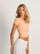 HARLOW HARLOW RIBBED SEAMLESS TEE - PEACH - Boathouse