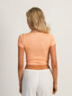 HARLOW HARLOW RIBBED SEAMLESS TEE - PEACH - Boathouse