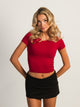 HARLOW HARLOW RIBBED SEAMLESS TEE - PORT - Boathouse