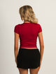 HARLOW HARLOW RIBBED SEAMLESS TEE - PORT - Boathouse