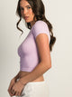 HARLOW HARLOW RIBBED SEAMLESS TEE - PURPLE - Boathouse